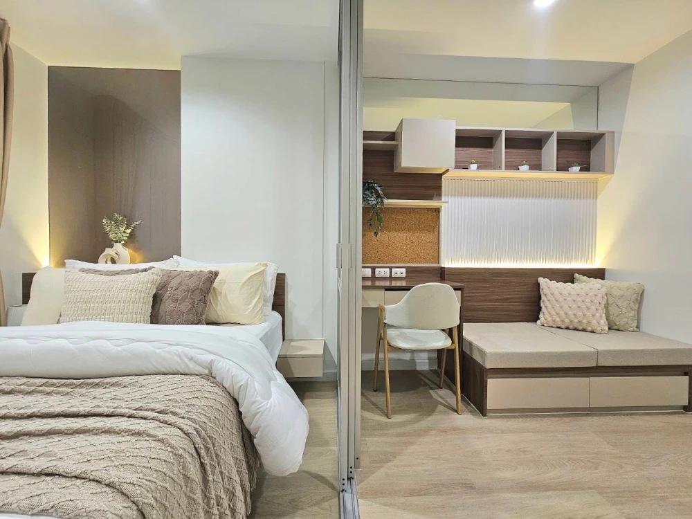 For sale: Lumpini Mega City Bangna, beautifully decorated room, fully furnished, with built-in furniture. You won't be disappointed if you book.