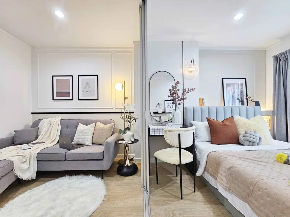 For sale: Lumpini Mega City, beautiful room with complete electrical appliances, near the swimming pool, ready to move in.