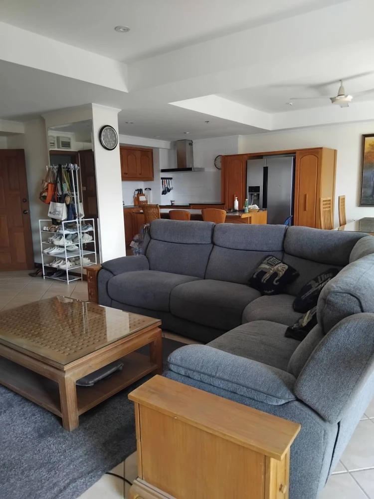 For sale: Jomtien beach view condominium, 2 types available, 2 bedrooms, 2 bathrooms, 6th floor (combined 4 units), very spacious.