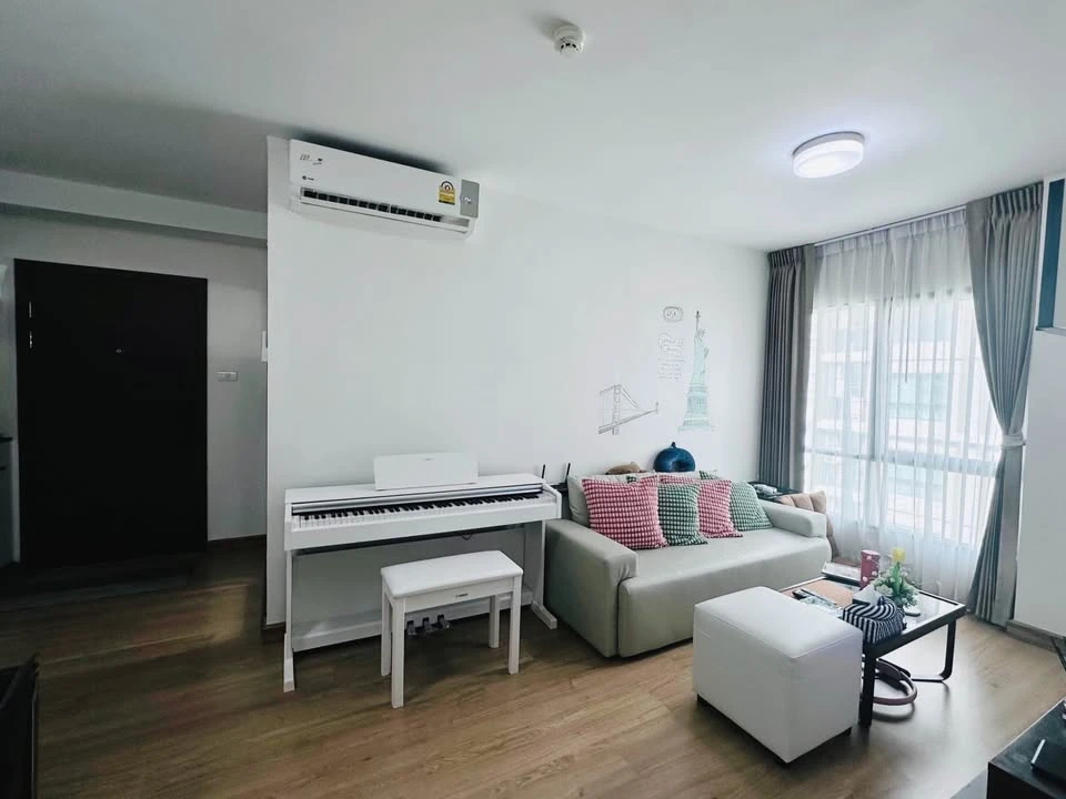For sale Supalai City Resort Bearing Station, corner room, garden view + swimming pool, good feng shui, light shines through every room, hurry up and