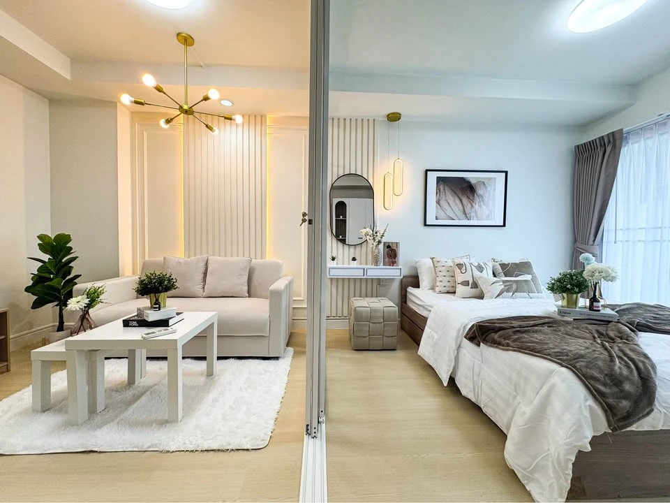 For sale: The Lock 3 Sukhumvit 101/1, clearly divided rooms, fully furnished, beautifully decorated, ready to move in, must reserve.
