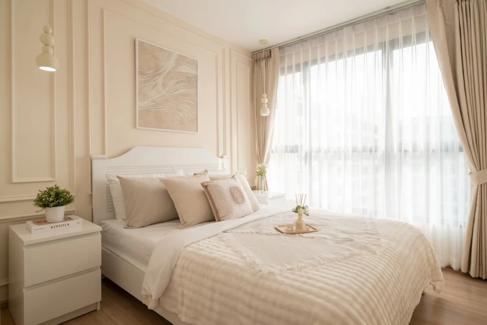 For sale: The Base Chaengwattana, 22nd floor, very high, beautiful view, open view, well decorated, very livable, good like this, reserve now.