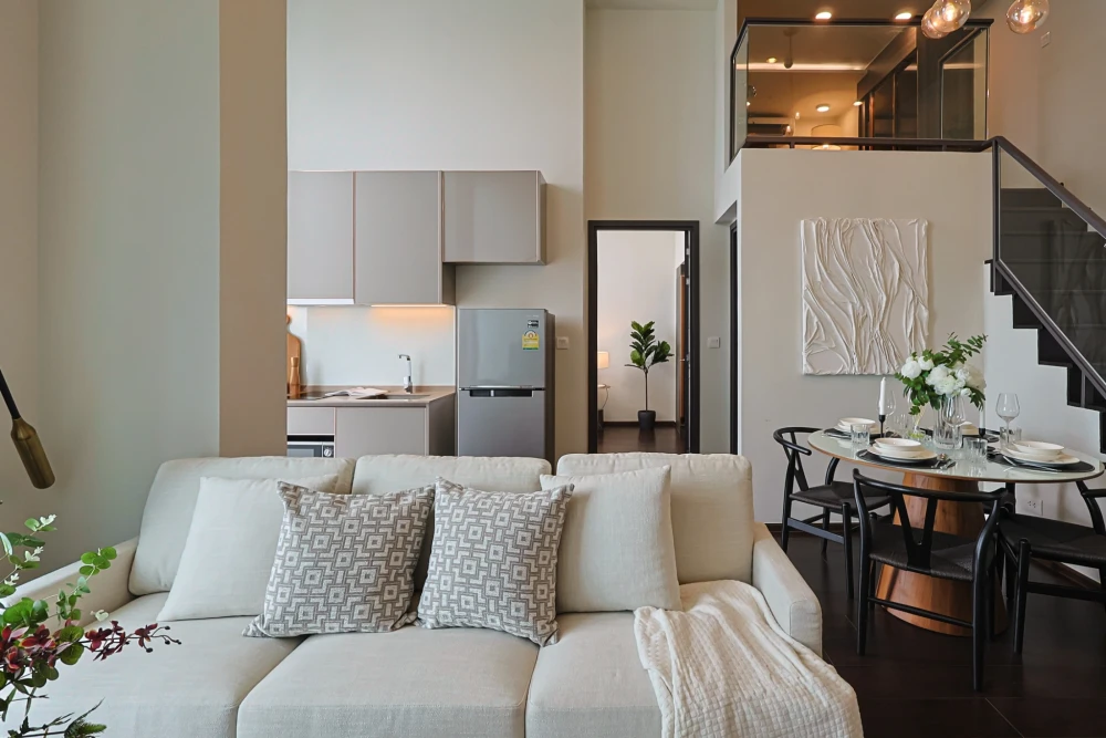 For sale: C Ekkamai project, beautiful room, nice to live in, high view, 40th floor, with a spacious multipurpose area, very comfortable, good like th