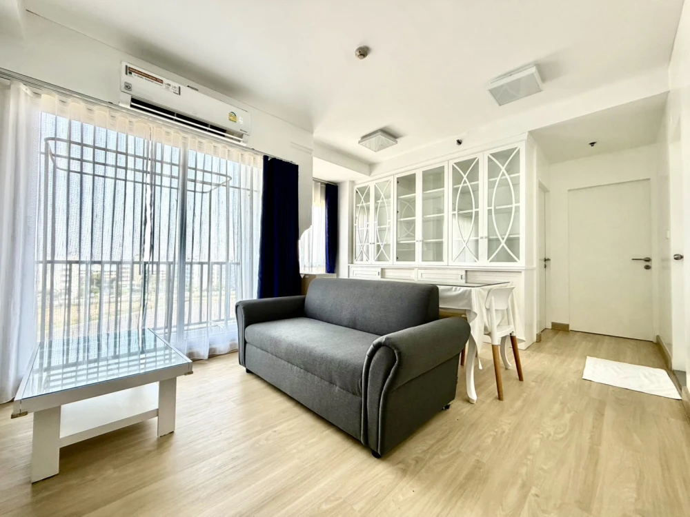 For sale or rent: Niche ID Pakkret Station, corner unit, garden view, 54.24 sq.m., fully built-in. Hurry and reserve yours!