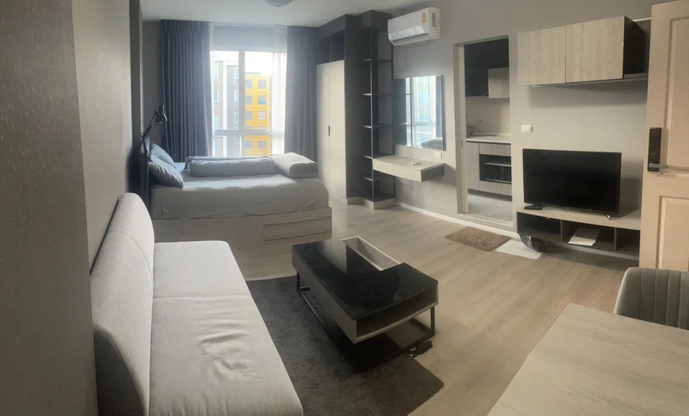 For sale, for rent, dcondo Campus Dome Rangsit, 7th floor, swimming pool view, fully furnished, ready to move in, reserve now.