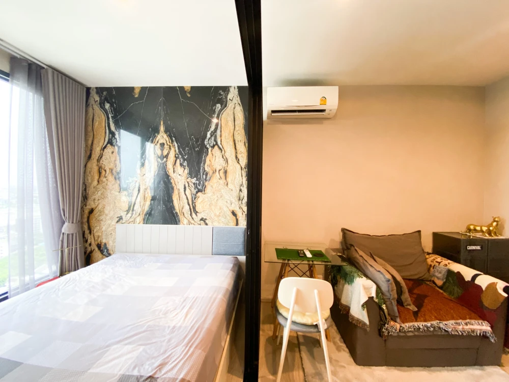 For sale, for rent, Ideo Mobi Sukhumvit East Point, 20th floor, nice room, fully furnished, book now, don't miss out.