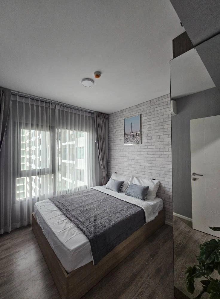 For sale or rent: Kensington Sukhumvit-Theparak, high floor, great breeze, beautiful view, fresh air, fully furnished + appliances.