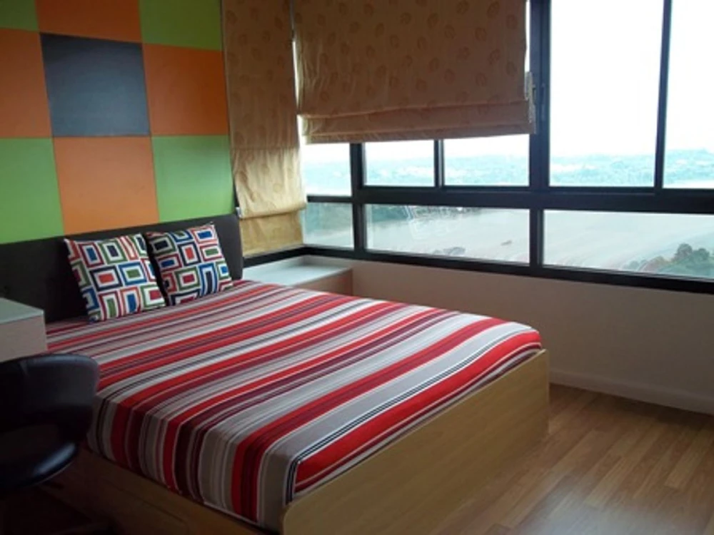 For sale, for rent Lumpini Place Narathiwat-Chaophraya, 27th floor, fully furnished room, ready to move in, reserve now.