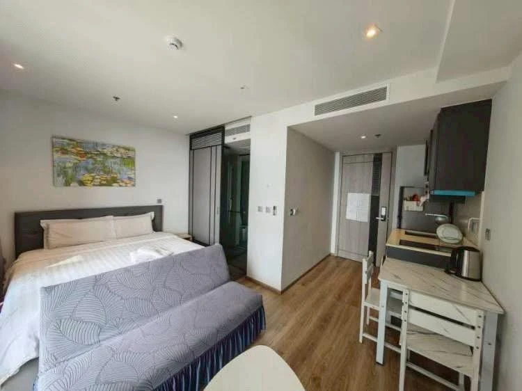 Selling Andromeda Pattaya (South Pattaya), studio room, 17th floor, sea view, fully furnished. Reservation required.