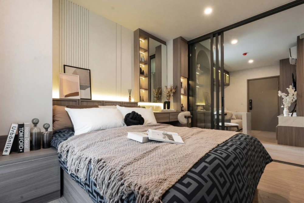 For sale: Aspire Ratchayothin, corner room, far from elevator, garbage room, fire escape, built-in stairs throughout the room, Japandi style, must buy