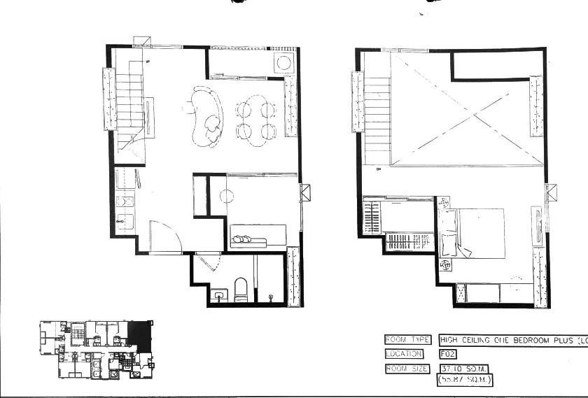 For sale: Cobe Ratchada - Rama 9, spacious room, comfortable, high floor, corner room, not crowded, book now++