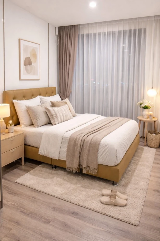 KnightsBridge Collage Sukhumvit 107 for sale. Street view in front of the condo and view of BITEC Bangna. Beautifully decorated and very livable. Book