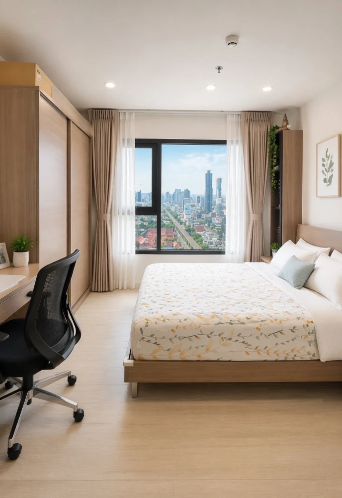 Selling Life Asoke condo, 34th floor (very high), north facing, not hot, great view. Interested? Book now!