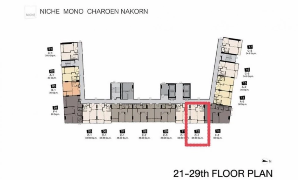 For sale: Niche Mono Charoen Nakorn, a nice room, good location, convenient transportation, comes with complete facilities. Reserve now!