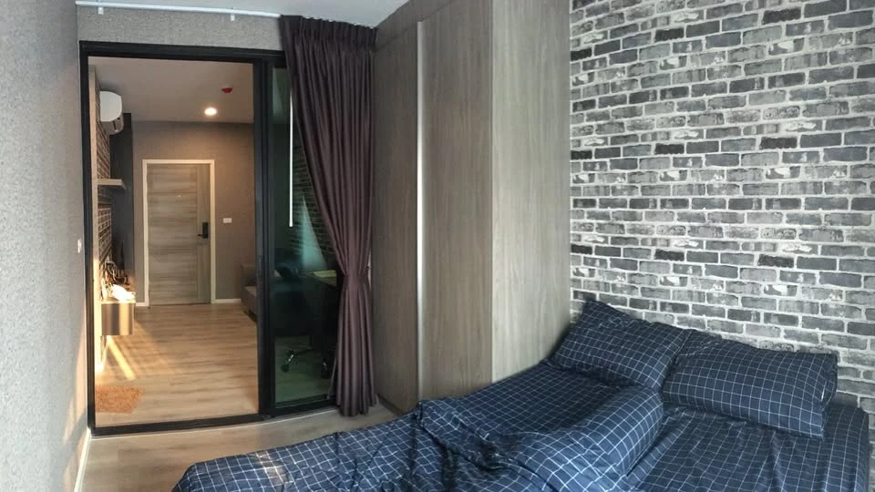 For sale: Notting Hill Sukhumvit 105, 8th floor, garden view, very beautiful, no sun, not hot! Wallpaper throughout the room. If not now, when will I