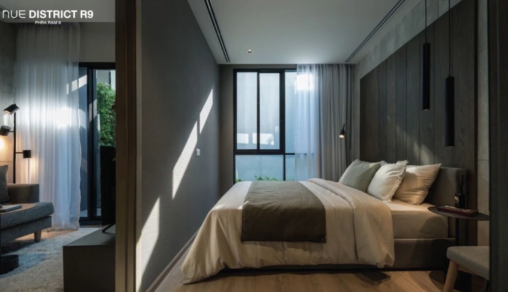For sale: NUE District R9, room location, balcony view in front of building G, 28th floor, highest, don't just look, hurry and reserve now.