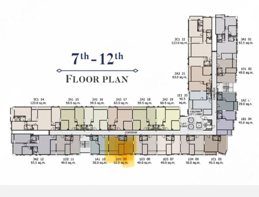For sale: Supalai Premier Samsen - Ratchawat, spacious room, lots of usable space, 11th floor, good location, open view, not blocked, reserve now.