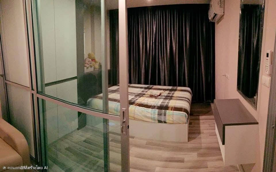 Selling The Cube Ramkhamhaeng. The rooms are partitioned into separate areas and fully furnished. Don't miss out!