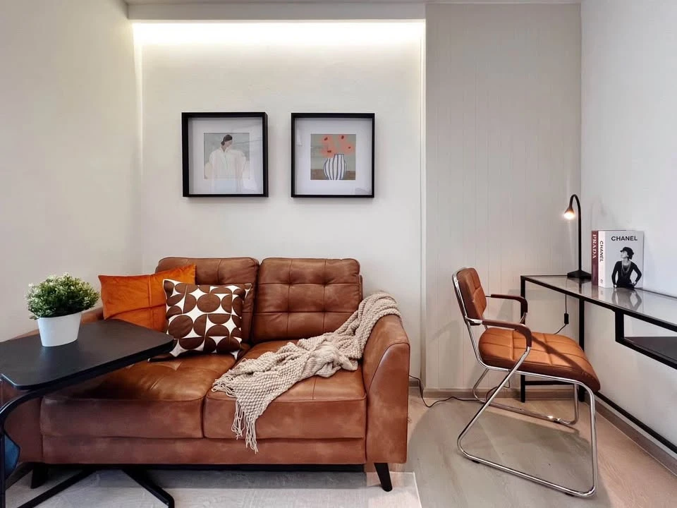 For sale: The Estate Tha Phra, size 25 sq m, 7th floor, decorated in a very stylish style, complete with a set of furniture. You can't miss out on boo