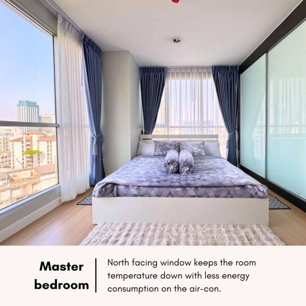 Condo for sale, Life Add Lat Phrao 18, corner room, north facing, usable area, come and own it today.