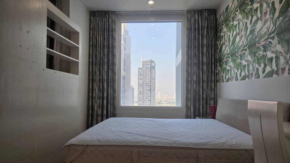 Rent Villa Ratchathewi, nice room, high floor, beautiful view, convenient, complete here Let me tell you that you can't miss it.