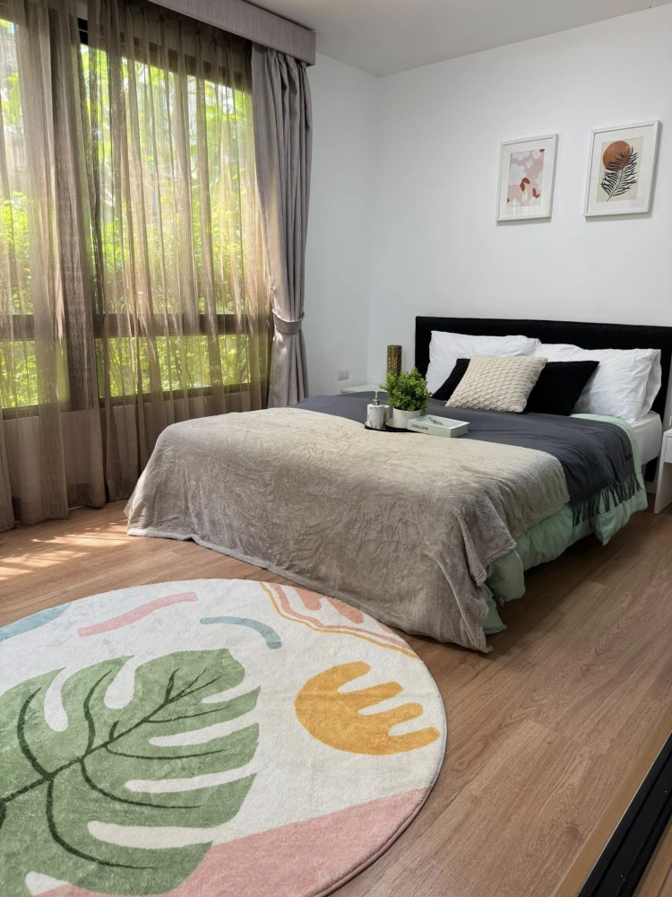 For rent: Icondo Salaya Phase 2, beautifully decorated room, white tone, comfortable to the eye, affordable price, must hurry to reserve.
