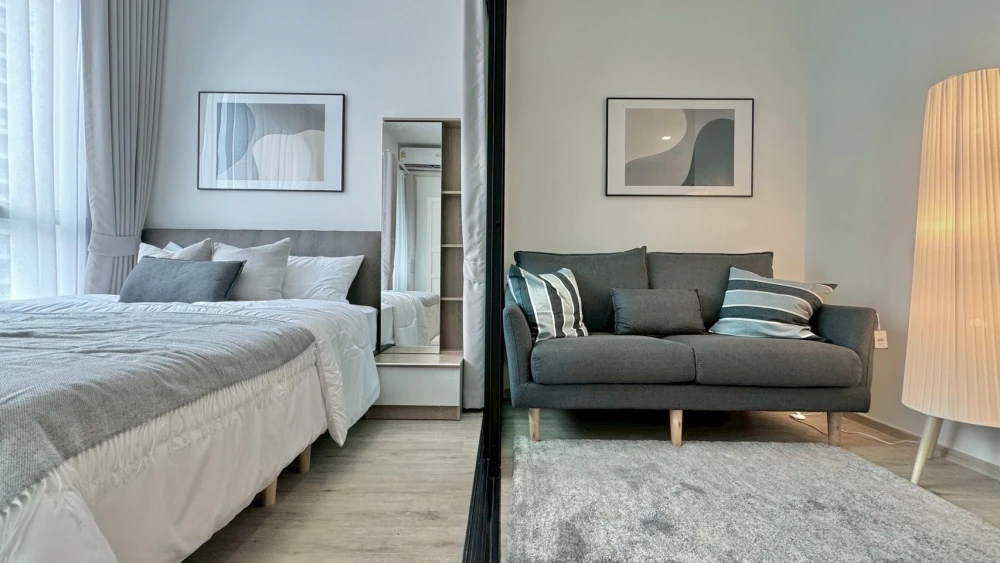 Condo for rent!! The Rich Rama 9-Srinakarin, fully furnished, very beautiful room, reserve now!