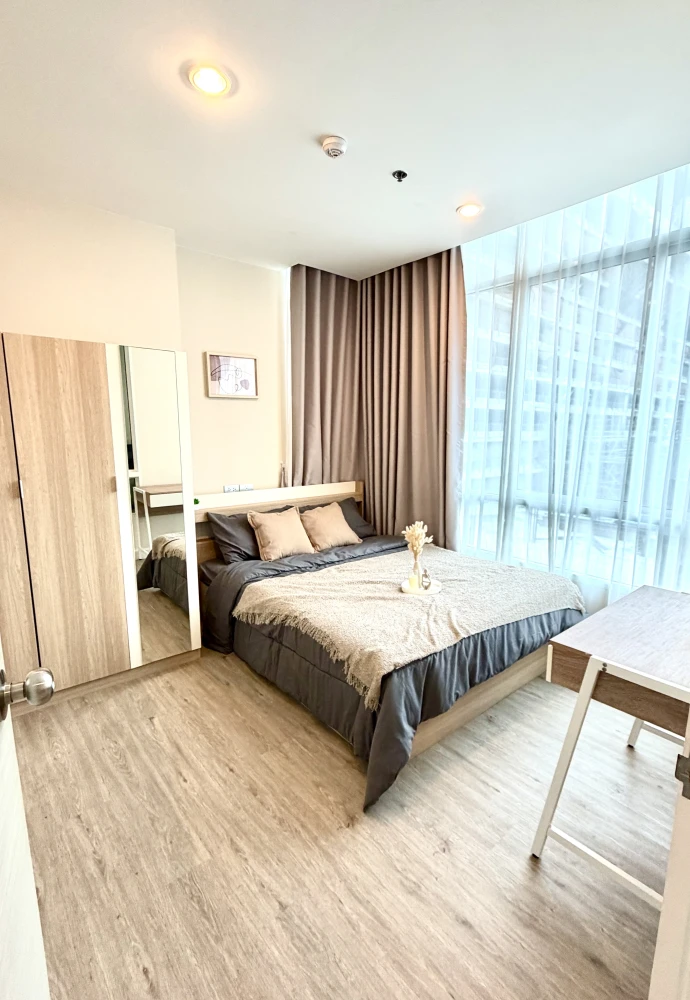 For rent The Rich Rama 9 - Srinakarin, 1 bedroom (front building), fully furnished, ready to move in. Reserve now!