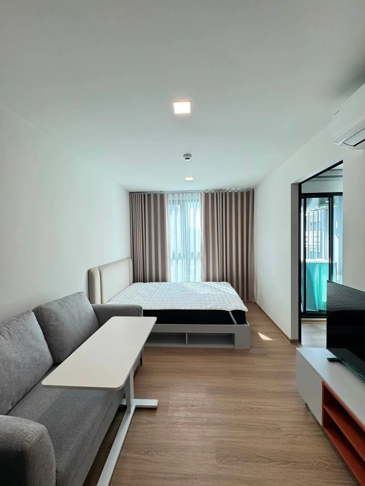 Studio room for rent at Kave Luminous Bangmod, 5th floor, exterior view, not too hot from morning sun, fully furnished with appliances, ready to move