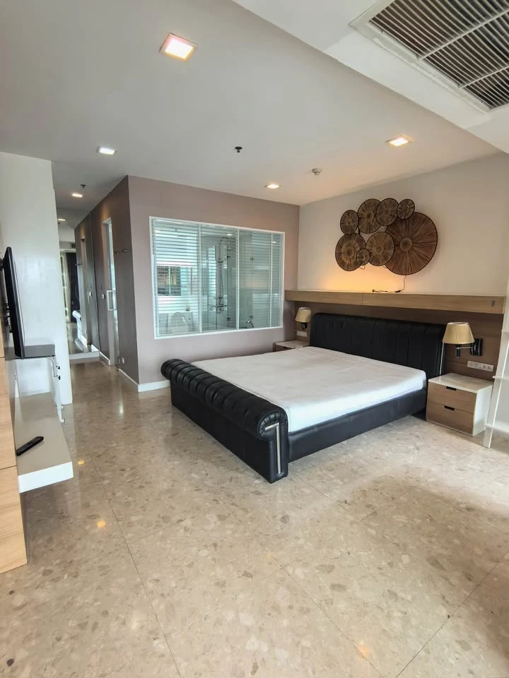 For rent Condo Nusasiri Grand, room with electric curtain, 17th floor, city view with bathtub First come first serve