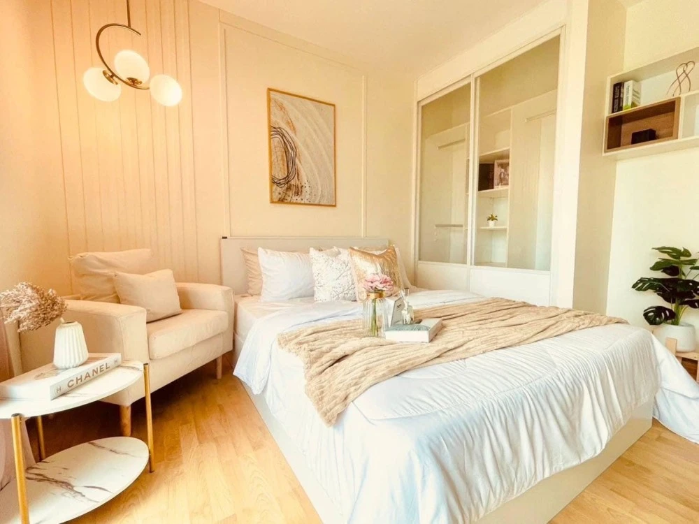 Condo for rent, The Parkland Taksin - Tha Phra, beautifully decorated, fully furnished, very livable. Book now.