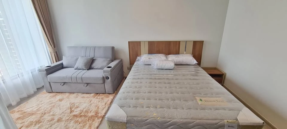 Condo for rent Life Asoke-Rama 9, high floor, beautiful view, no block, new room, walk near the train, hurry to reserve