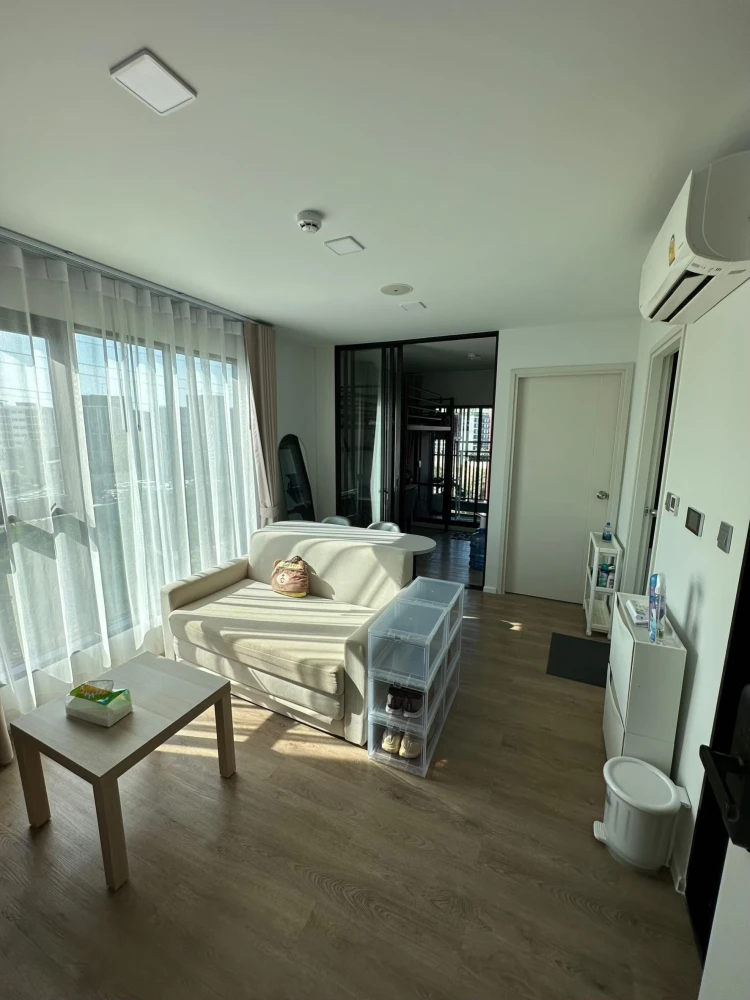KAVE TU condo for rent, large room, decorated in minimal style, corner room with privacy Let me tell you that it's very nice to live in.