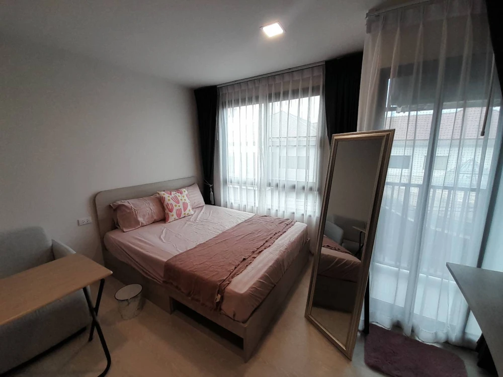 For rent: D Condo Hype Rangsit, 5th floor, studio room with complete electrical appliances. Good like this, reserve now.