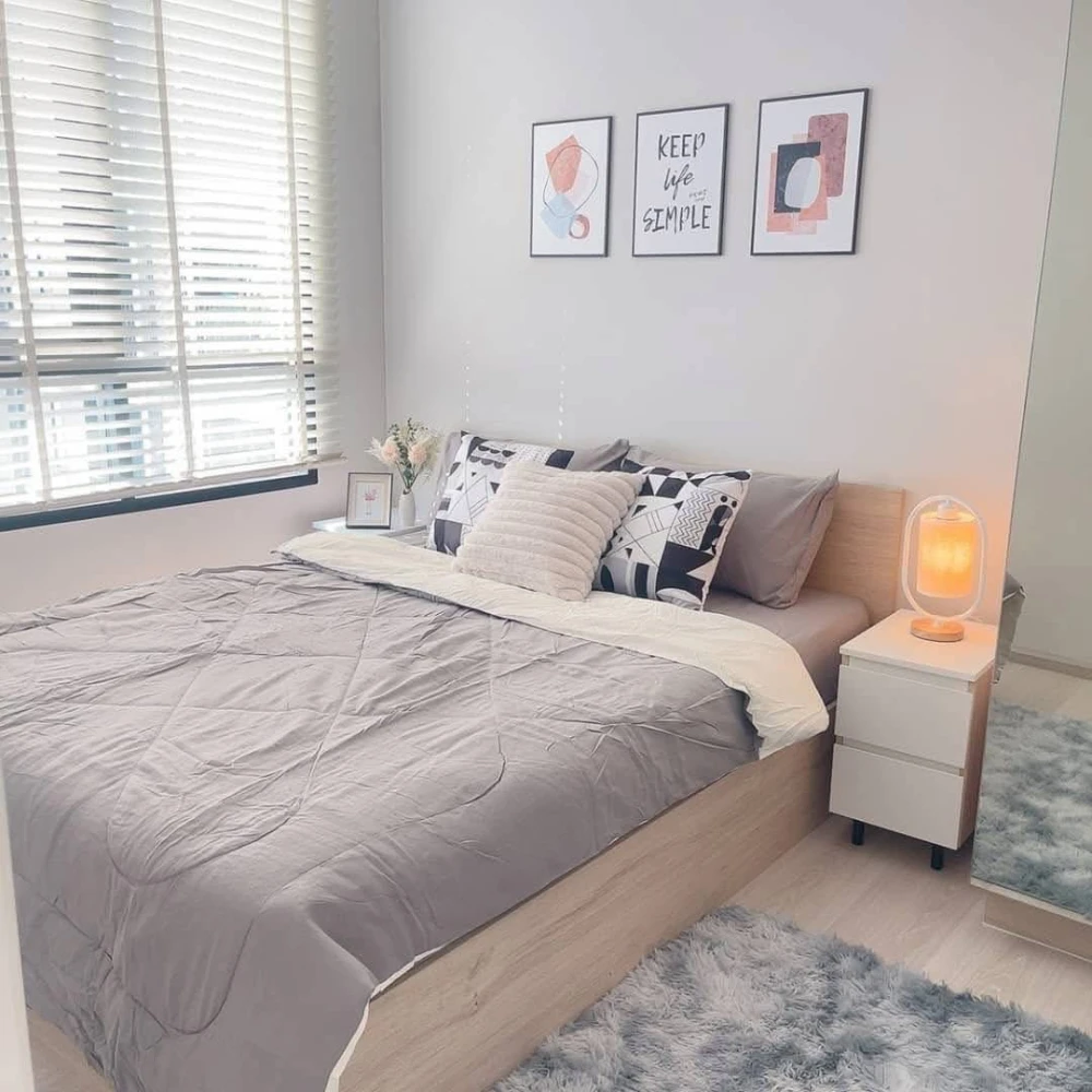 For rent: New Noble Srinakarin-Lasalle, a nice room, fully furnished and equipped with appliances. Just bring your own luggage and move in.
