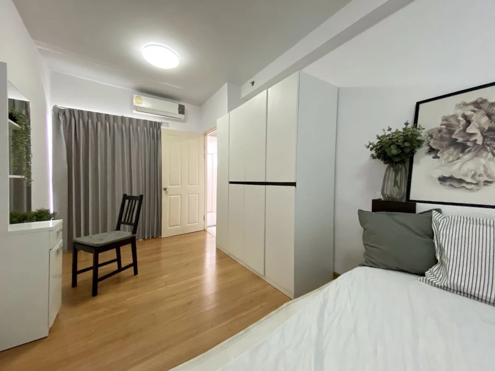 For rent, Supalai Park Khae Rai-Ngamwongwan, wide room, north is not hot, fully furnished, ready to move in, drag your bags quickly