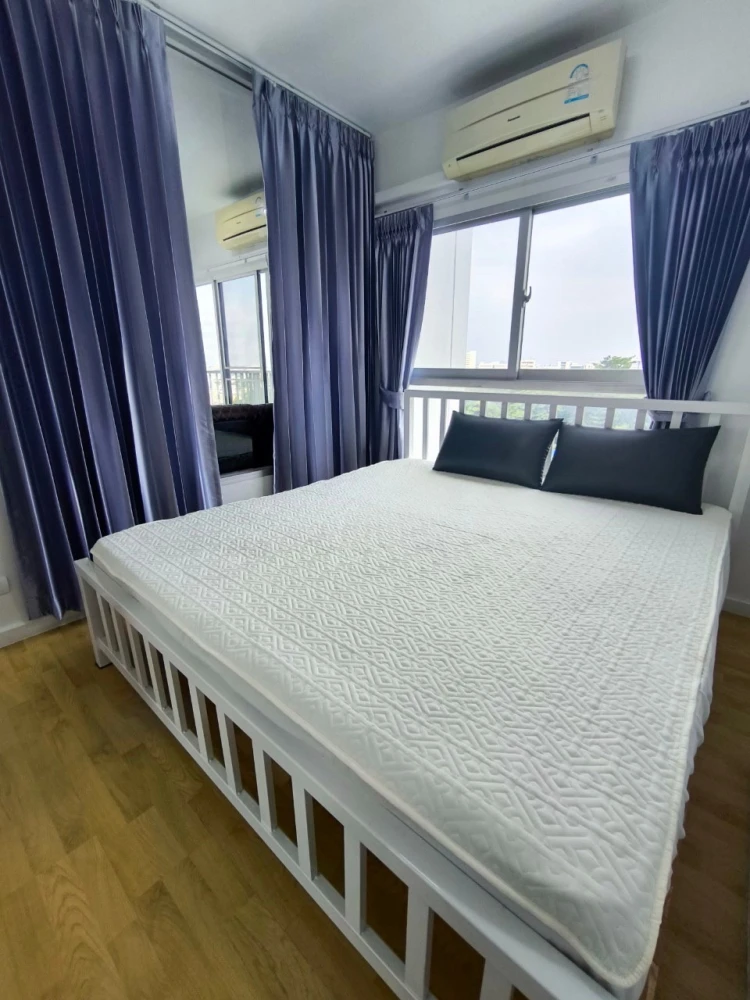 For rent, The Parkland Ngamwongwan, Khae Rai, 8th floor, beautiful room, good view, with new mattress, unpacked, book now