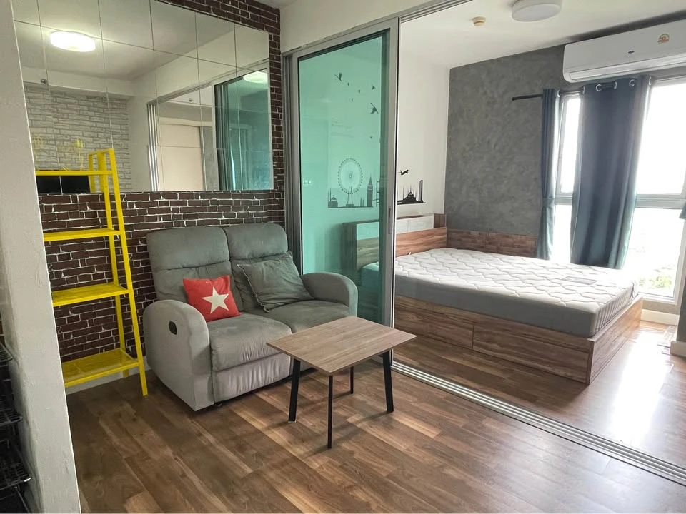 For rent !! Condo A Space Me Bangna, beautiful room, fully furnished Can go in