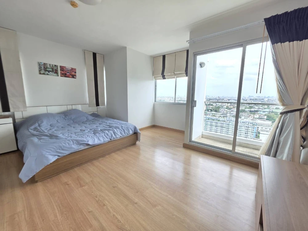 Condo for rent Supalai Park Kaset, 2 bedrooms, Building A, 2 parking spaces, complete electrical appliances, ready to move in.