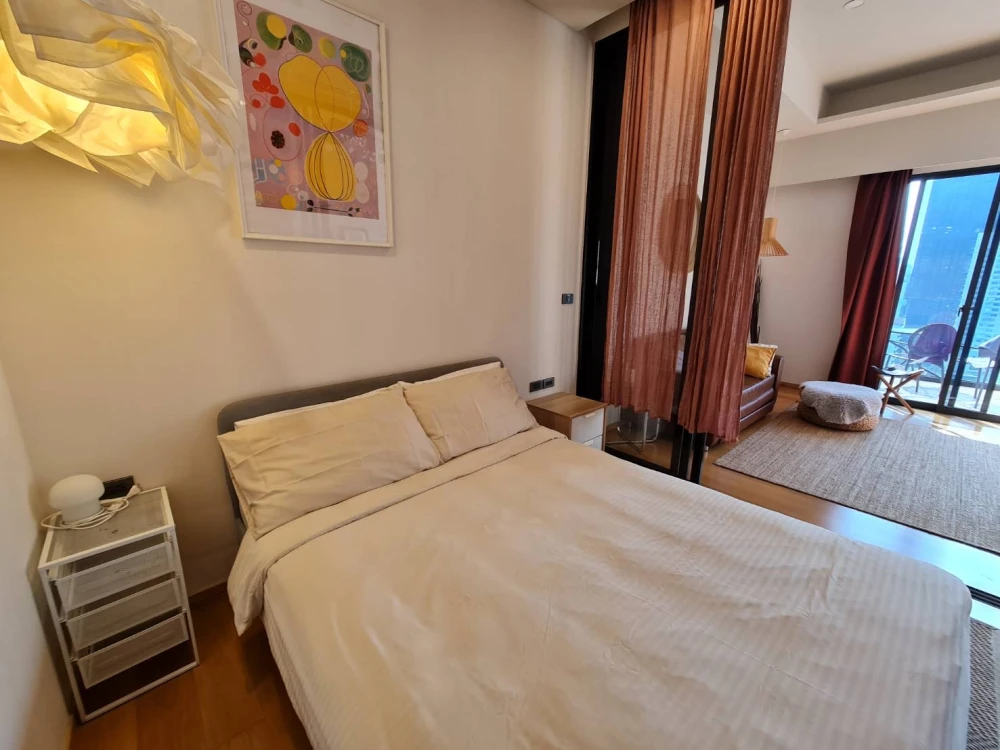 Luxury High-Floor Condo for RENT - Spacious 47 sq.m., 1 Bedroom & 1 Bathroom, 21st Floor with Exclusive PRIVATE ELEVATOR, Fully Furnished, Open for Ne