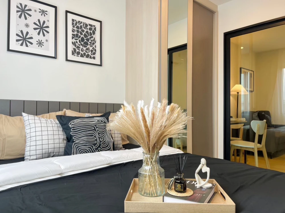 🌈For rent🌈 Condo Chewathai Hallmark Lat Phrao-Chokchai 4, Phase 2, 3rd floor, Building D, elegantly decorated room, great price, ready to move in, h