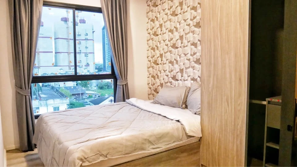 Condo for rent, ready to move in, Notthing Hill Sukhumvit 105, room with good wallpaper, affordable price, book now.