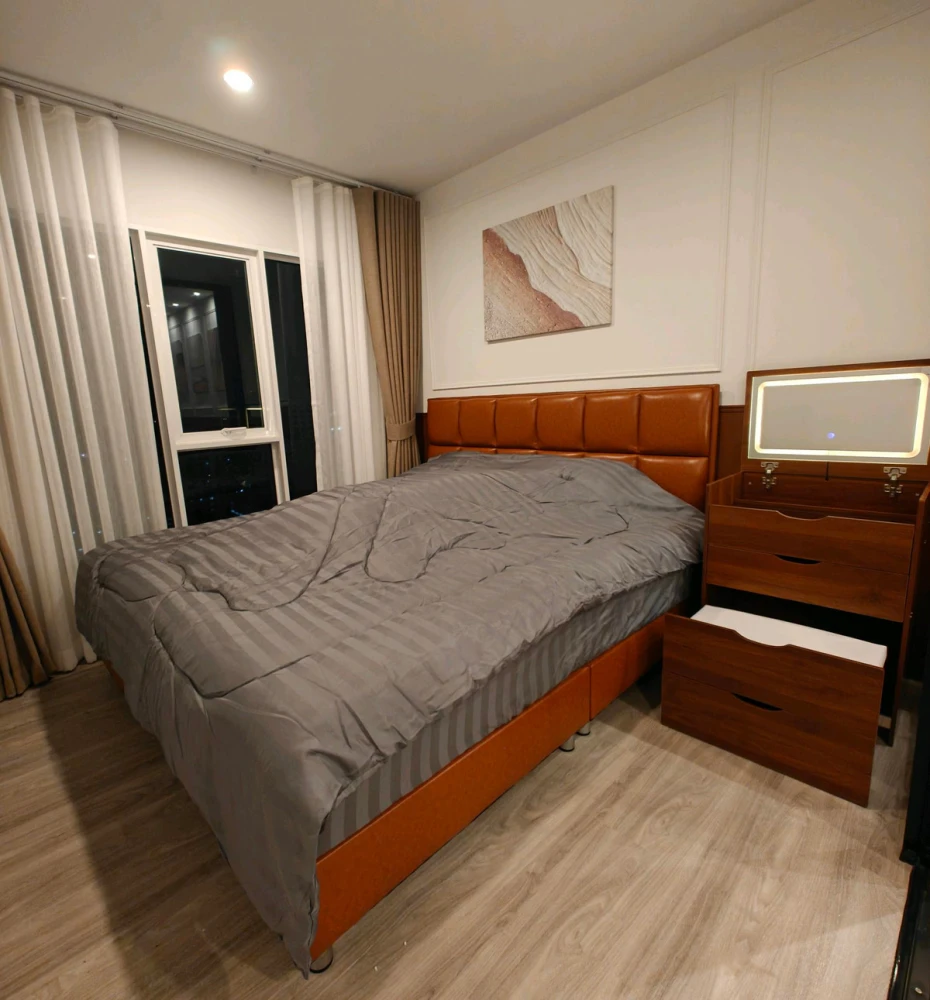 Condo for rent, Regent Home Bangna, 24th floor, unobstructed river view, fully furnished with all appliances. Book today! Don't miss out!