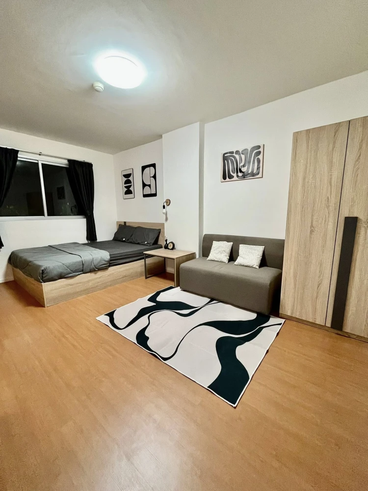 Condo for rent, Lumpini Township Rangsit, Khlong 1, studio room, 2nd floor, not high-rise, comes with a great price, hurry and reserve now!