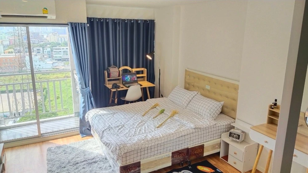 Condo for rent, Lumpini Ville Phatthanakan-Srinakarin, decorated in a minimalist style, great price, book now, don't delay.