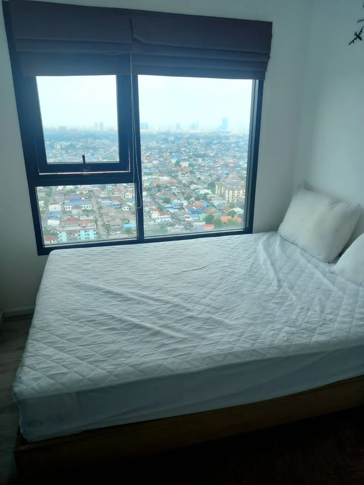 Condo for rent, good condition, beautiful view, fully furnished, Kensington Sukhumvit-Theparak, ready to move in