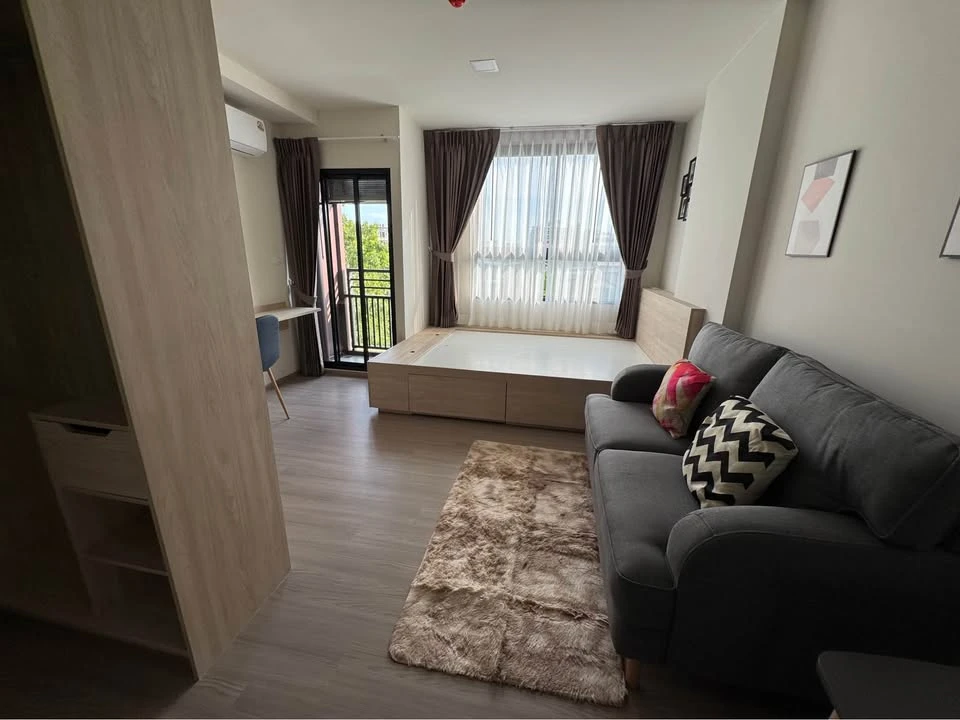 Condo for rent, The Move Sukhumvit 107, ready to move in, fully furnished, just bring your belongings and move in. Don't miss out!
