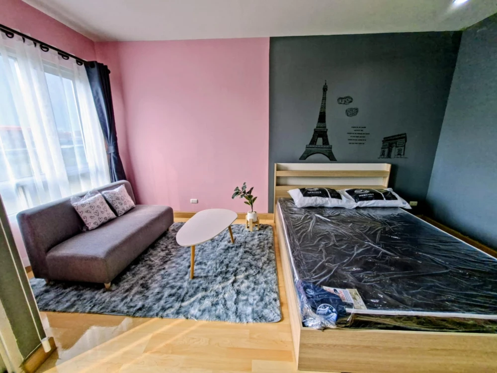 Condo for rent at Iris Avenue Onnuch – Wongwan. Nice room, fully furnished with appliances. Book today! Don't wait!