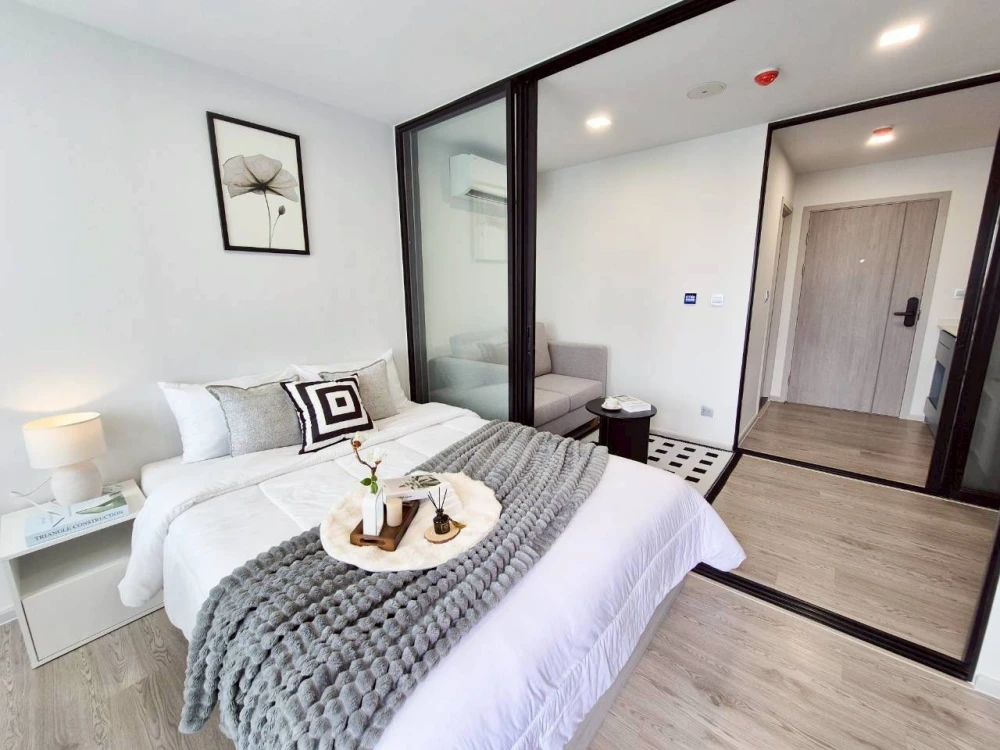 Condo for rent at Kave Seed Kaset. Nice room, fully furnished with appliances. Just bring your belongings and move in! Don't miss out!
