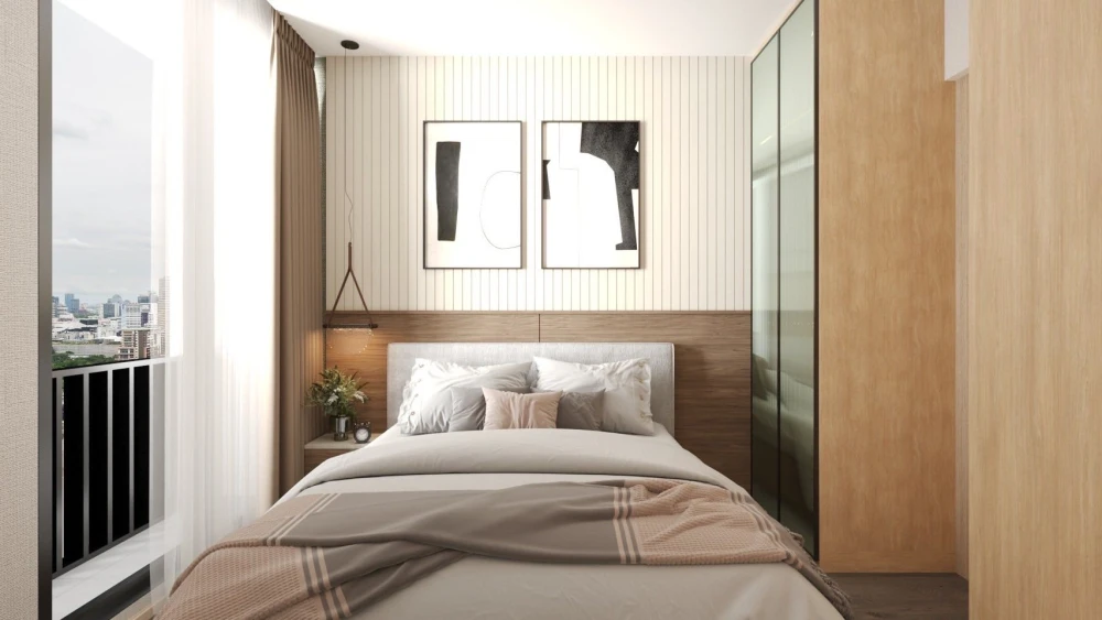 Condo for rent Noble State Sukhumvit 39, 34th floor, high floor, Sukhumvit city view, well-decorated, built-in, book now